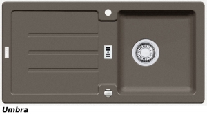 Franke Strata STG 614 Fragranit DuraKleen Plus, Siebkorb Stopfen, Farbe Umbra, 114.0302.764