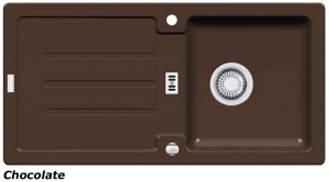 Franke Strata STG 614 Fragranit DuraKleen Plus, Siebkorb Stopfen, Farbe Chocolate, 114.0197.799