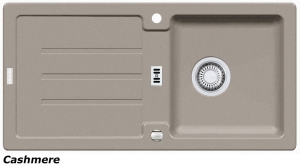 Franke Strata STG 614 Fragranit DuraKleen Plus, Siebkorb Stopfen, Farbe Cashmere, 114.0302.762