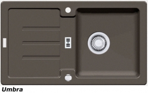 Franke Strata STG 614-78 Fragranit DuraKleen Plus, Siebkorb Stopfen, Farbe Umbra, 114.0303.674