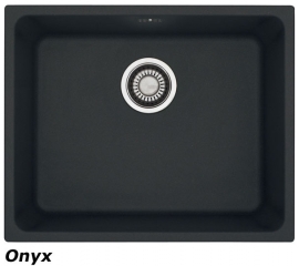 Franke Kubus KBG 110-50 Fragranit DuraKleen Plus Farbe Onyx, 125.0176.636