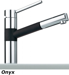 Franke BAT 350 Einhebelmischer Zugauslauf, Farbe Chrom/Onyx, 115.0175.784