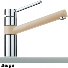 Franke BAT 340 Einhebelmischer Festauslauf, Farbe Chrom/Beige, 115.0006.684