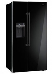 SMEG SBS63NED Khl-Gefrier-Kombination Side-by-Side, No Frost, Schwarz, Energieeffizienzklasse A+, mit 5 Jahren Garantie!