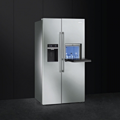 SMEG SBS63X2PEDH Khl-Gefrier-Kombination Side-by-Side, No Frost, Metall-Optik, Energieeffizienzklasse A++, mit 5 Jahren Garantie!