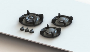 PITT by Reginox Cima Gas-Modul fr Flaschengasbetrieb, 3 Aluminium-Brenner