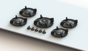 PITT by Reginox Elbrus Gas-Modul fr Flaschengasbetrieb, 5 Aluminium-Brenner