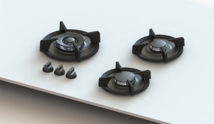 PITT by Reginox Cima XL Gas-Modul fr Flaschengasbetrieb, 3 Aluminium-Brenner