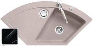 Systemceram KeraDomo MERA ECK F, Farbe Nero, mit 5 Jahren Garantie