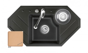 Systemceram KeraDomo SINUS ECK F, Farbe Sand, mit 5 Jahren Garantie