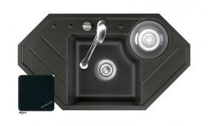 Systemceram KeraDomo SINUS ECK F, Farbe Nigra, mit 5 Jahren Garantie