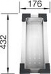 BLANCO Edelstahlschale gekantet, 514542