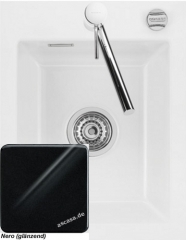 Systemceram KeraDomo MERA 39 F in Nero (glnzend), mit 5 Jahren Garantie