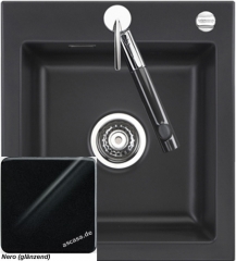 Systemceram KeraDomo MERA 46 in Nero (matt), mit 5 Jahren Garantie