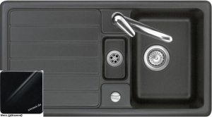 Systemceram KeraDomo DELTA 90 in Nero (glnzend), mit 5 Jahren Garantie