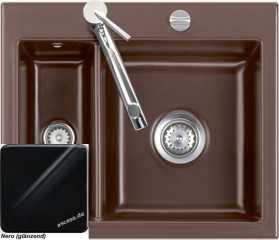 Systemceram KeraDomo MERA 60 F in Nero (glnzend), mit 5 Jahren Garantie