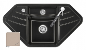 Systemceram KeraDomo VEGA ECK, Farbe Fango, mit 5 Jahren Garantie