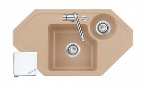 Systemceram KeraDomo SINUS ECK, Farbe Polar, mit 5 Jahren Garantie