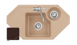 Systemceram KeraDomo SINUS ECK, Farbe Siena, mit 5 Jahren Garantie