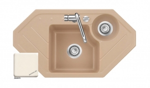 Systemceram KeraDomo SINUS ECK, Farbe Jasmin, mit 5 Jahren Garantie