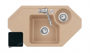 Systemceram KeraDomo SINUS ECK, Farbe Nigra, mit 5 Jahren Garantie