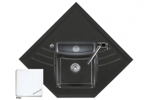 Systemceram KeraDomo VEGA ECK PLUS, Farbe Polar, mit 5 Jahren Garantie