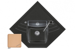 Systemceram KeraDomo VEGA ECK PLUS, Farbe Sand, mit 5 Jahren Garantie