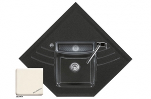 Systemceram KeraDomo VEGA ECK PLUS, Farbe Jasmin, mit 5 Jahren Garantie