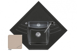 Systemceram KeraDomo VEGA ECK PLUS, Farbe Fango, mit 5 Jahren Garantie