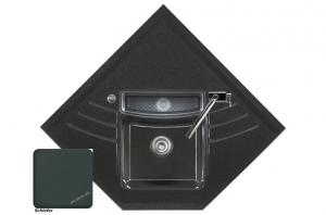 Systemceram KeraDomo VEGA ECK PLUS, Farbe Schiefer, mit 5 Jahren Garantie