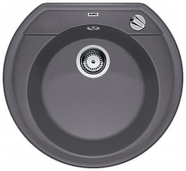 Blancorondoval 45 Silgranit PuraDur 2, Farbe felsgrau, 518914