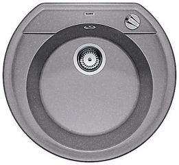 Blancorondoval 45 Silgranit PuraDur 2, Farbe alumetallic, 515659