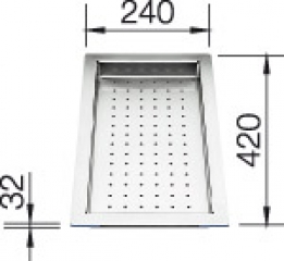 Blanco Tropfschale aus Edelstahl, 219650