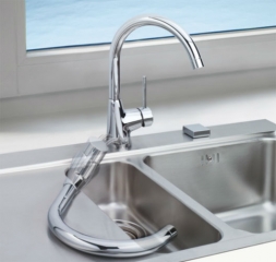 Ideal Standard Nora 5, Fensterarmatur, edelstahlfarbig, Hochdruck, 5024069