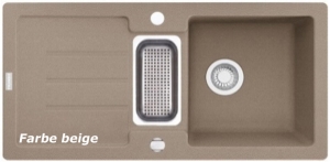 Franke Strata STG 651-86 Fragranit DuraKleen Plus, Siebkorb Stopfen, Farbe Beige, 114.0338.202