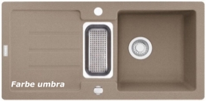 Franke Strata STG 651-86 Fragranit DuraKleen Plus, Siebkorb Stopfen, Farbe Umbra, 114.0338.323
