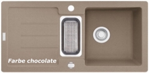Franke Strata STG 651-86 Fragranit DuraKleen Plus, Siebkorb Stopfen, Farbe Chocolate, 114.0338.196