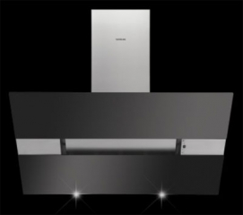 Silverline Capella 90 cm CPW 953 S Edelstahl-Schwarzglas