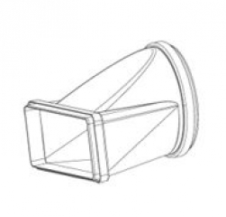 Falmec bergangsstck flach auf rund