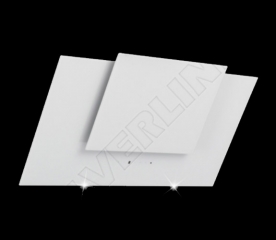 Silverline Pandora Eco PAW 853 W Wandhaube, 80 cm Edelstahl-Weissglas