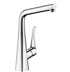 hansgrohe Metris 1, edelstahlfinish, Hochdruck, 5026092