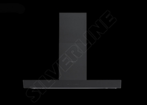 Silverline Vela Isola Premium VAI 194 S Inselhaube, 120 cm Schwarz/Schwarzglas