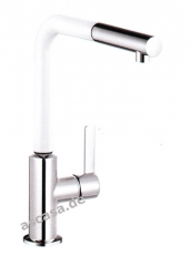 Kludi Line-S Auszugsauslauf Hochdruck weiss/matt chrom, L80936