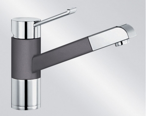 BLANCOZENOS-S Silgranit-Look, 2-farbig, Farbe felsgrau/chrom, 518784