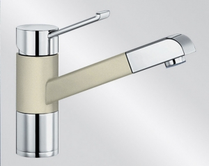 BLANCOZENOS-S Silgranit-Look, 2-farbig, Farbe jasmin/chrom, 517823