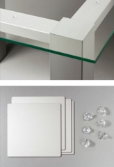 Naber Tablon Glasadapterplatte 40 Alu-Optik, 3032042