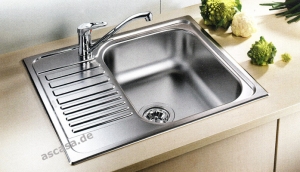 Blancotipo 45 S Mini Edelstahl Brstfinish, Becken reversibel, 516053