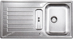 Blancozia 5 S Edelstahl Brstfinish, Becken reversibel, 514616