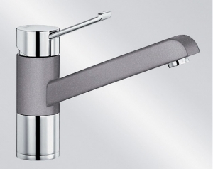 BLANCOZENOS Silgranit-Look 2-farbig, Farbe alumetallic/chrom, 517806