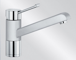 BLANCOZENOS Silgranit-Look 2-farbig, Farbe silgranitweiss/chrom, 517808